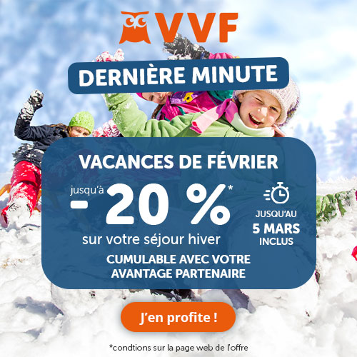 Jusqu’à 20 % de réduction sur vos vacances d’hiver – VVF
